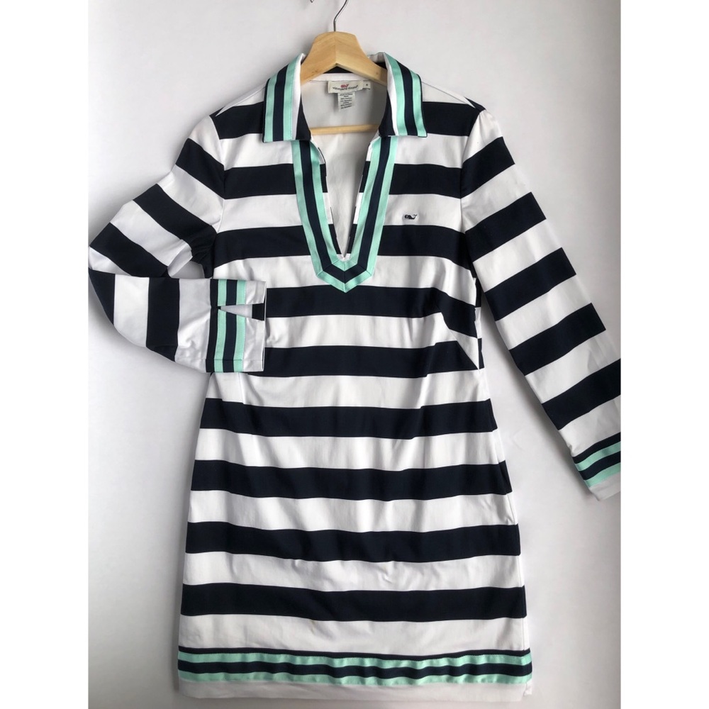 Vineyard Vines Striped Dress & Scarf  | Size 6